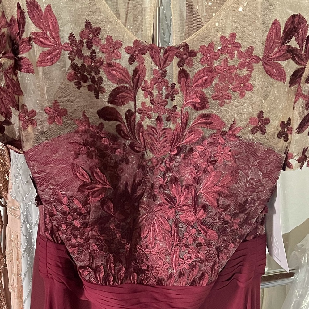 Js Collections Embroidered Illusion Bodice Dress - image 6